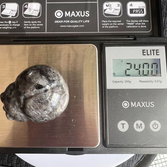 Larvikite Crystal Lady Bug Carving - Picture 14 of 15